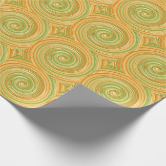 Spiral of Fun Citrus Colors  Wrapping Paper