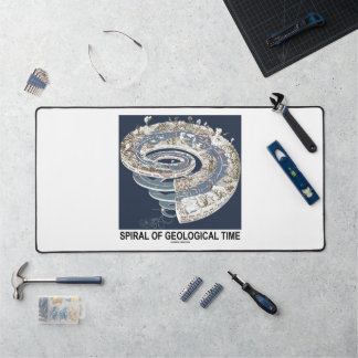 Spiral Of Geological Time Earth's History Spiral Desk Mat
