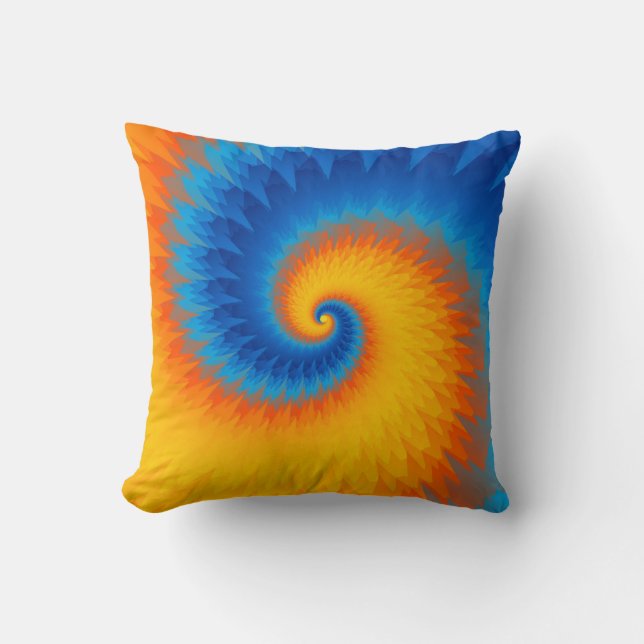 Spiral of Radiance Throw Pillow (Front)