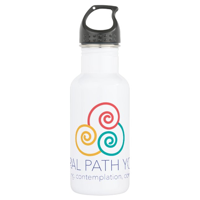 Spiral Path Yoga Water Bottle (Front)