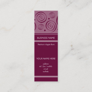 Spiral Pattern Bookmark Business Card