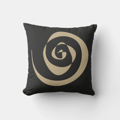 spiral pattern design throw pillow