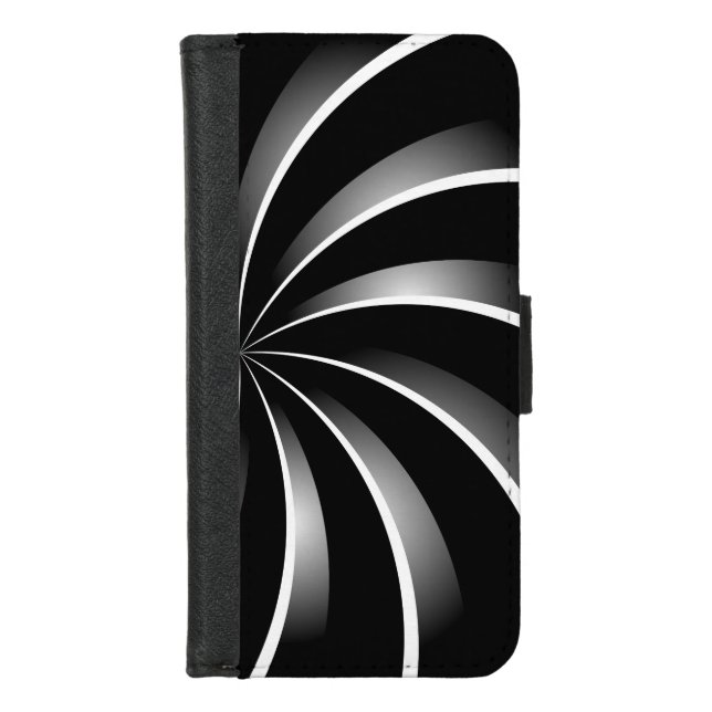 Spiral pattern iPhone wallet case (Front)
