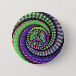 Spiral Peace Sign Button