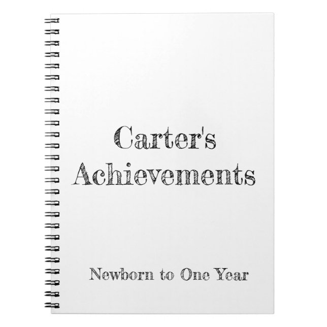 Spiral Photo Achievement Notebook (Front)