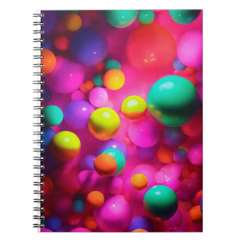Spiral photo bubble design notebook 