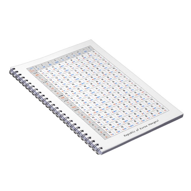 Spiral Photo Notebook korea alphabet (Right Side)