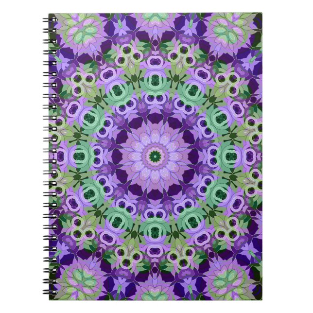 Spiral Photo Notebook Mandala round pattern kaleid (Front)