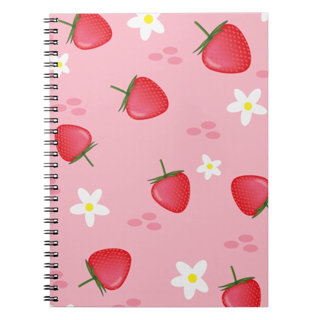 Spiral Photo Notebook, strawberry, pink Notebook (Front)