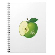 Spiral Photo Notebook with a green apple