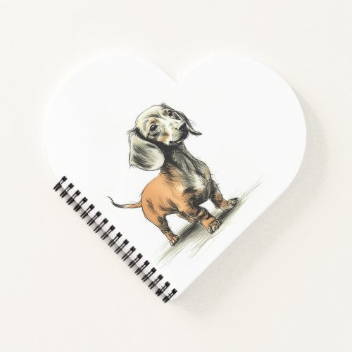 Spiral Photo Notebook With Funny Dachshund Puppy 