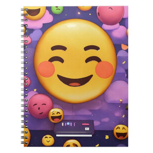 Spiral Photo Notebook with Smiley Print Cover