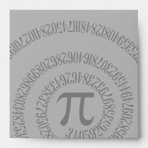 Spiral Pi Click Customize to Change Grey Color Envelope