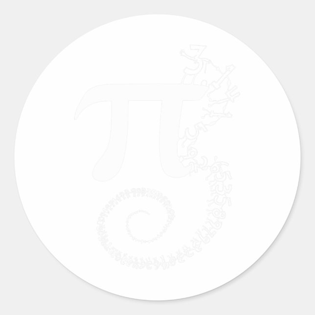 Spiral Pi Math Funny Pi Day 3.14 Math Equation Gif Classic Round Sticker (Front)