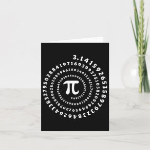 Spiral Pi Shirt Pi Day Math Lover  Card