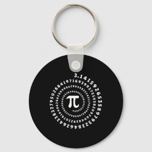 Spiral Pi Shirt Pi Day Math Lover  Keychain