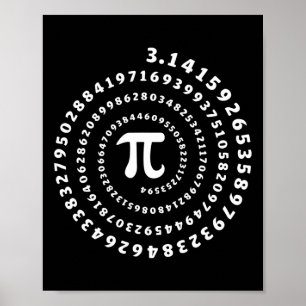 Spiral Pi Shirt Pi Day Math Lover  Poster