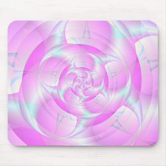 Spiral Pincers in Pink and Blue Mouse Pad (Front)