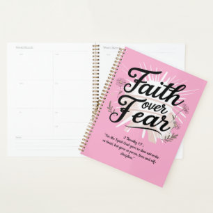 Spiral Planner with 2 Timothy 1:7Bible Verse