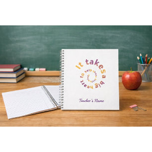 Spiral Quote Teacher Notebook-Personalized  Notebook