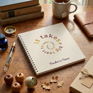 Spiral Quote Teacher Notebook-Personalized Notebook