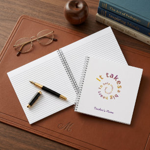 Spiral Quote Teacher Notebook-Personalized Notebook