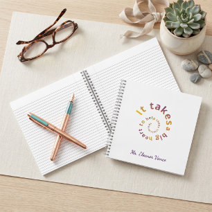Spiral Quote Teacher Notebook-Personalized  Notebook