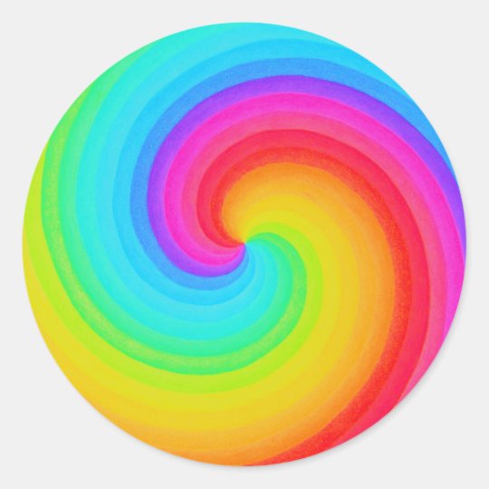 Spiral Rainbow of Hope Sticker | Zazzle.com