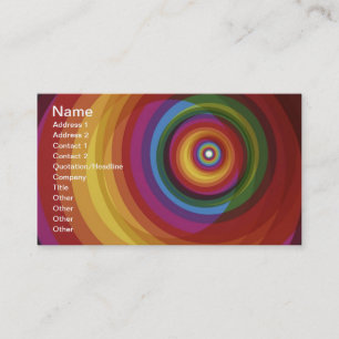 Spiral Rainbow Vector Background Business Card