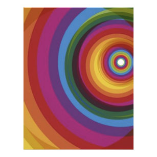 Spiral Rainbow Vector Background Flyer
