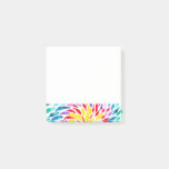 Spiral rainbow watercolor abstract post-it notes