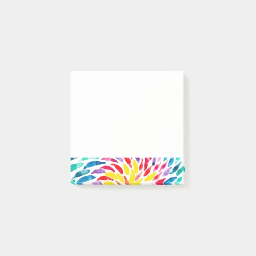 Spiral rainbow watercolor abstract post_it notes