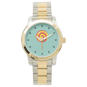Spiral Red Yellow Lollipop Watch