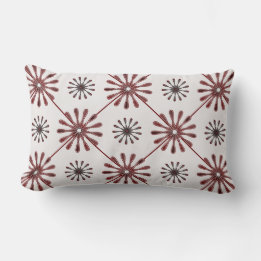 Spiral Retro Flowers Choose Your Background Color Lumbar Pillow