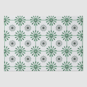 Spiral Retro Flowers Choose Your Background Color Tissue Paper