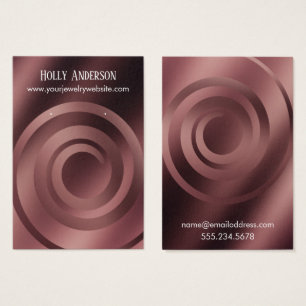 Spiral Rose Gold Ombre Earring Holder Display Card