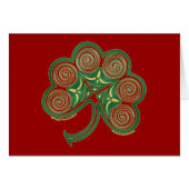 Spiral Shamrock Christmas Card (Front Horizontal)