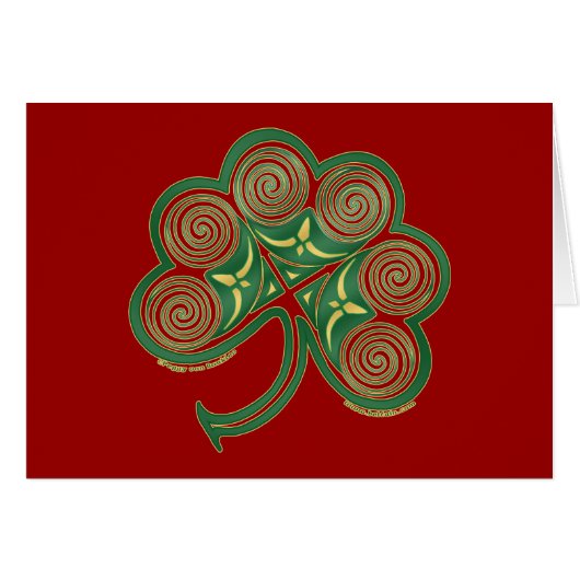 Spiral Shamrock Christmas Card (Front Horizontal)