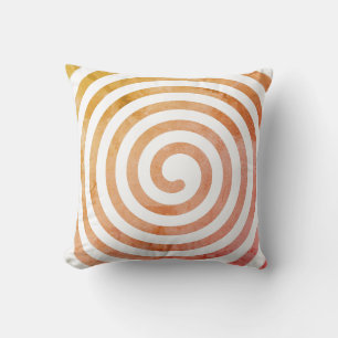 Spiral Shape With Aged Effect Throw Pillow