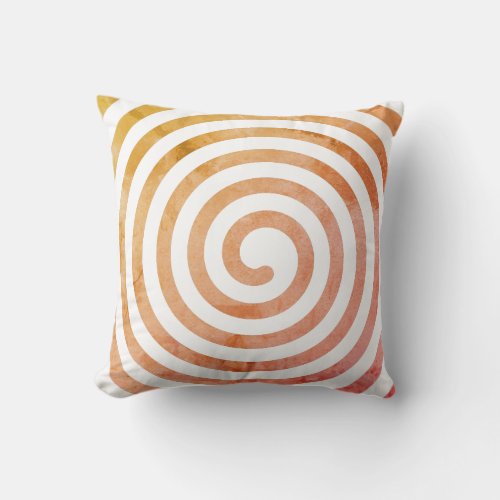 Spiral Shape With Aged Effect Throw Pillow