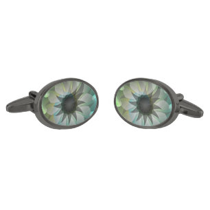 Spiral Shark by Kenneth Yoncich Gunmetal Finish Cufflinks