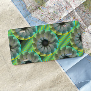 Spiral Shark by Kenneth Yoncich License Plate