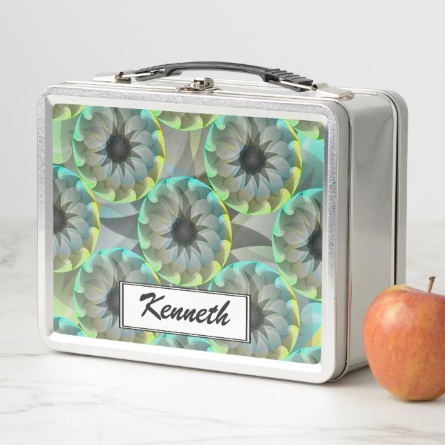 Spiral Shark by Kenneth Yoncich Metal Lunch Box (In Situ)