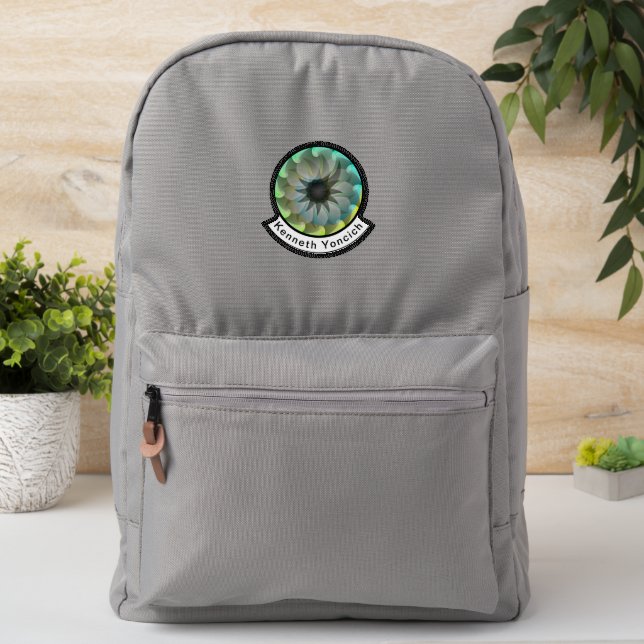 Spiral Shark by Kenneth Yoncich Patch (On Backpack)