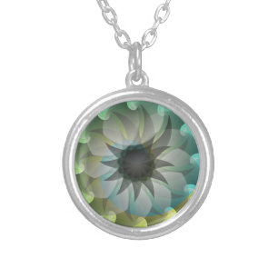 Spiral Shark by Kenneth Yoncich Silver Plated Necklace