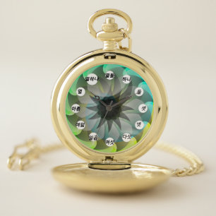 Spiral Shark (Korean Face) by Kenneth Yoncich Pocket Watch