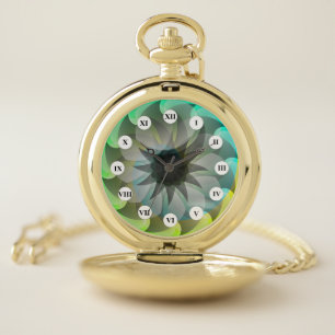 Spiral Shark (Roman Face) by Kenneth Yoncich Pocket Watch