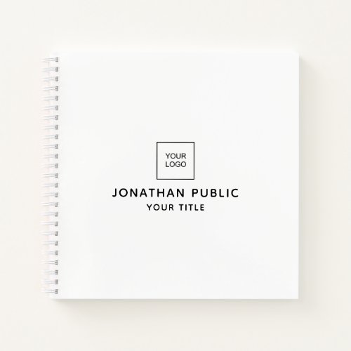 Spiral Square Notebook Add Company Logo Here