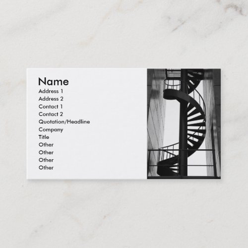 Spiral staircase business card