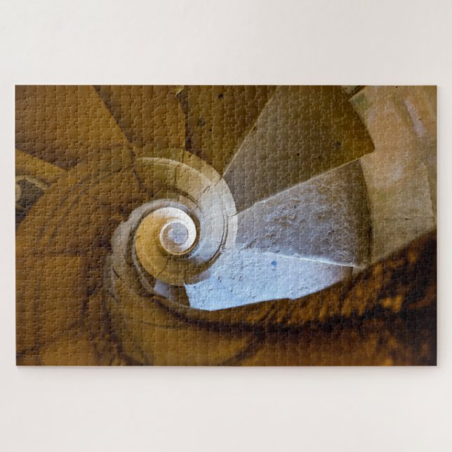 Spiral Staircase Going Down Jigsaw Puzzle (Horizontal)